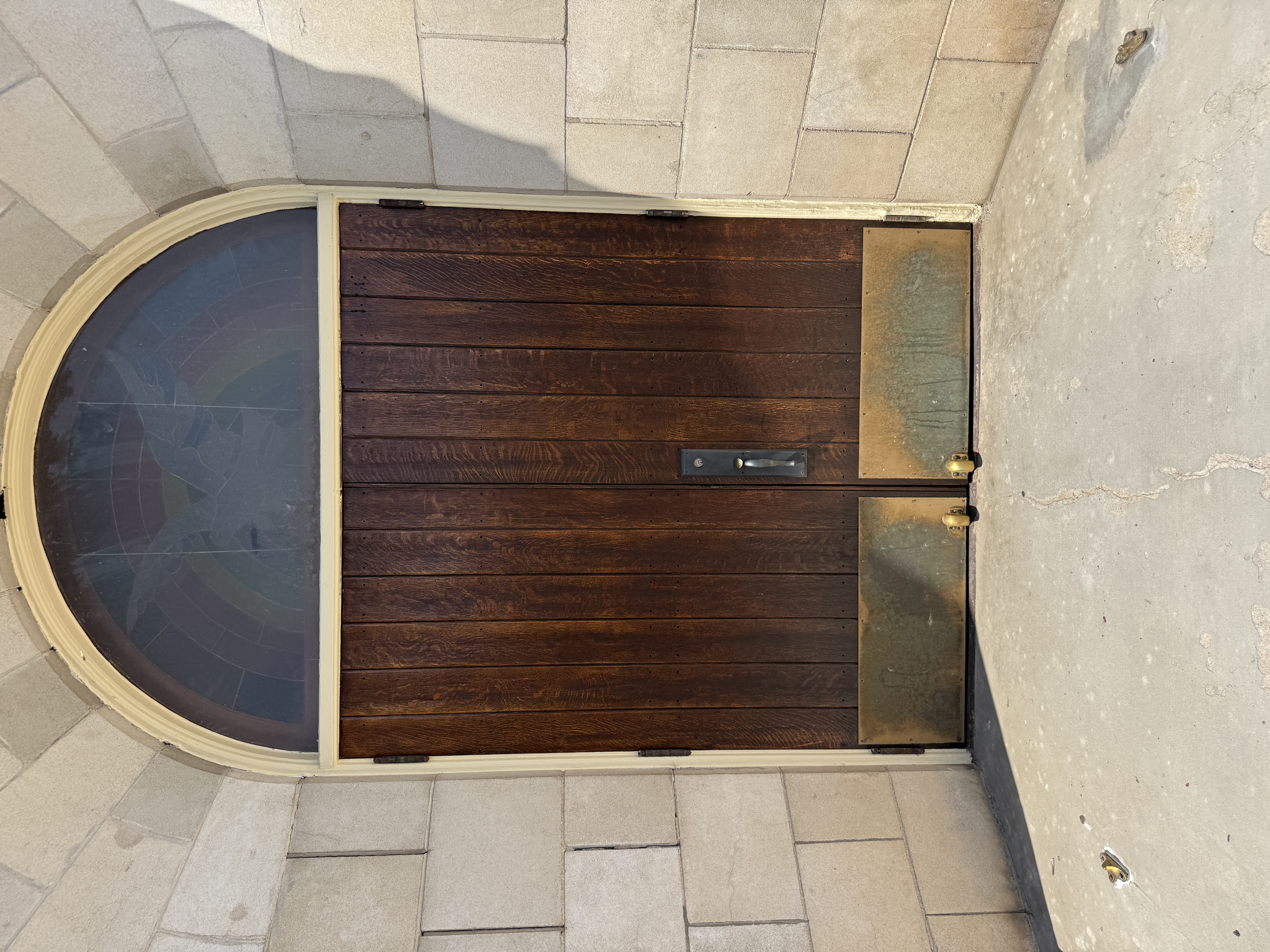 St. Leander Church Entry Door Restoration after